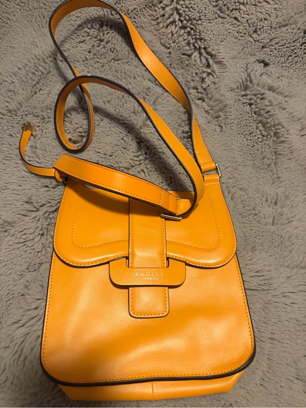 RADLEY LONDON Orange Leather Crossbody Bag